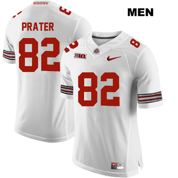 Ohio State Buckeyes Men's Garyn Prater #82 White Authentic Nike College NCAA Stitched Football Jersey CX19V43FK